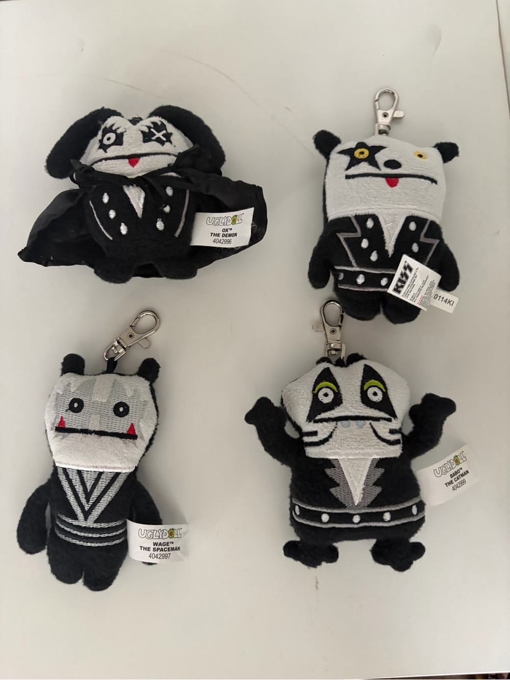 Complete set Kiss x ugly dolls plush keychain set